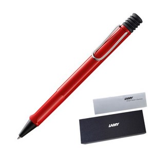 LAMY 사파리 볼펜 + 케이스 + 리플렛, 레드, 1개