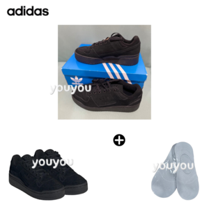 [YUYU] 아디다스 ADIDAS 오리지널 포럼 볼드 블랙 + 국산 페이크삭스 1P