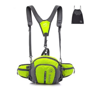 벨오라 멀티 숄더 힙색 배낭형 스포츠레저 등산용가방 방수 아웃도어 허리가방+PGN짐쌕(블랙), GREEN(그린)