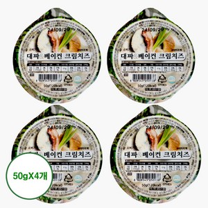 대파 베이컨 크림치즈, 4개, 50g