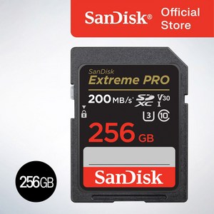 샌디스크코리아 공식인증정품 SD메모리카드 SDXC Exteme Po 익스트림 프로 UHS-I SDXXD 256GB, 1개