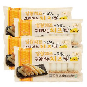 [맛떡] 임실치즈 가득 구워먹는 치즈떡, 350g, 4개