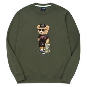 옥스타 남녀공용 스트릿 곰돌이 특양면 맨투맨