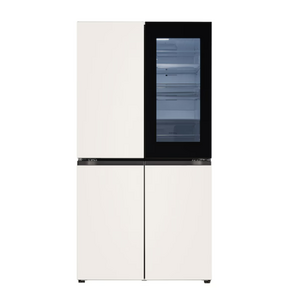 [색상선택형] LG전자 디오스 오브제컬렉션 노크온 4도어 냉장고 메탈 870L 방문설치, T873MEE312, 베이지(상단), 베이지(하단)