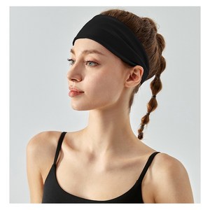 miyon 기능성 스포츠 헤어밴드 두상 보정 땀흡수 헤어밴드 블랙 1+1, 2개