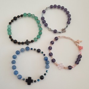 묵주 원석 비즈 믹스 팔찌 천주교