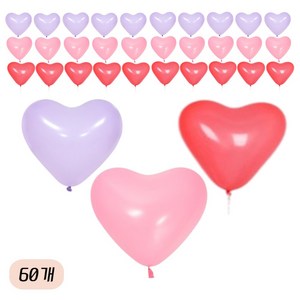 파티브로 하트 라텍스 풍선 30cm 30종세트, 2세트, 마카롱라벤더+마카롱핑크+마카롱레드