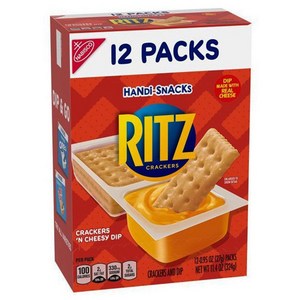 리츠 핸디 스낵스 크래커 앤 치즈 딥 12개입 RITZ Handi-Snacks Cackes and Cheese Dip, 324g, 1개