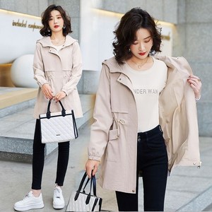 샤이닝포인츠 여성 코트 후드 트렌치코트 오버핏 자켓
