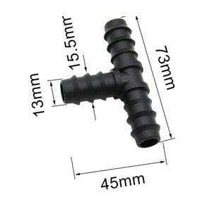 13mm T Y자연질호스LD관소켓 관수자재, 1개