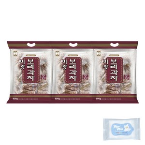 미왕 보리과자 (물티슈10매증정), 900g, 3개