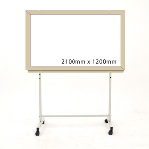공간네모 잘 지워지고 오래 쓰는 무반사 화이트보드 120cm x 210cm 학교 학원 전문가용 칠판 + 스탠드 포함