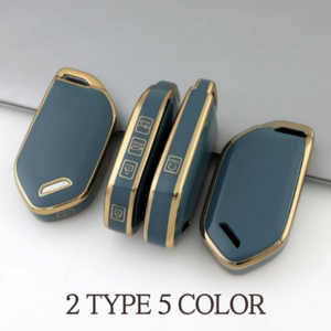 SPT 기아 TPU 스마트키 케이스 EV9 쏘렌토 MQ4 K5(2024 기아 호환), 7버튼, 에메랄드골드