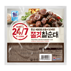 [사조대림] [대림냉장] 24/7 쫄깃 찰순대 500g x5개, 2개