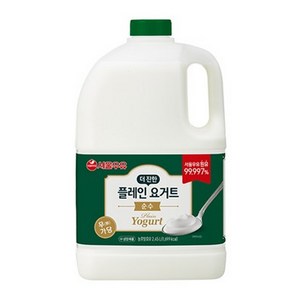 서울우유 순수 더진한 무가당 플레인 요거트, 2.45L, 3개