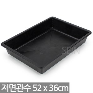 대형 저면관수 화분 트레이(1P) - 삽목 운반 상자 포트 받침 다육이 플라스틱 식물 묘목 이식 텃밭, 01_세인_대형 저면관수_1호, 1개