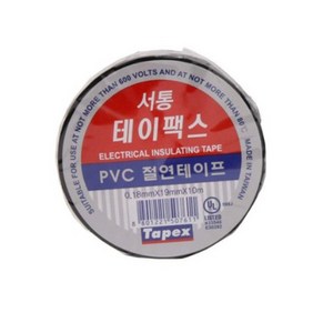 테이팩스 서통 PVC 전기 절연테이프 블랙, 2개