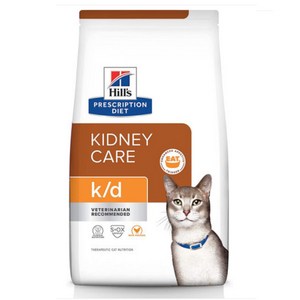 힐스 캣 k/d kd 1.81kg 3.85kg Feline Kidney Cae 신장/심장, 1개