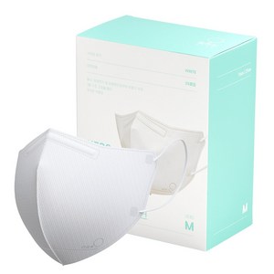 맘편히 새부리형 컬러 마스크 KF80, KF80 화이트, 50매, 대형