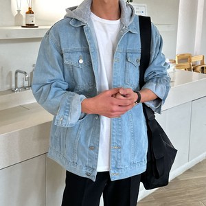 룩미보이 데일리 후드 탈부착 청자켓3color
