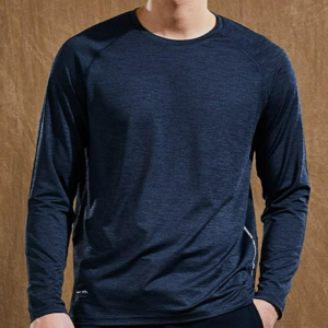 BFL 펀칭 멜란지 긴팔 티 셔츠 남자 남성 여름 등산 골프 면 무지 기본 티셔츠