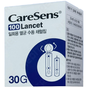 케어센스 일회용 멸균 수동 채혈침 란셋 30G, 10개