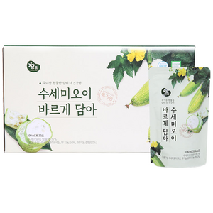 참든 유기농 수세미 오이 바르게 담아 수세미즙 수세미발효액 수세미액기스 발효액 100ml, 30개