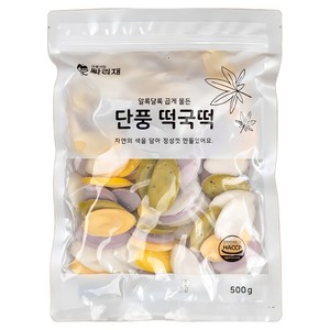 싸리재 [ 유기농 오색 떡국떡 500g ] 백미쌀 단호박 당근 자색고구마 떡국 떡 구이, 1개