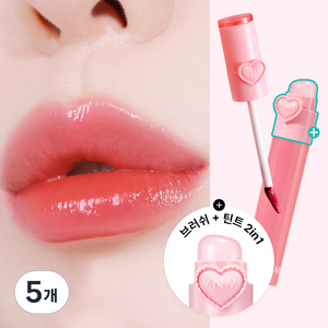 [YNM 본사] YNM 하트 젤링 틴트(실리콘 브러쉬 내장), 5개, 2.6g, 03 파파야젤링