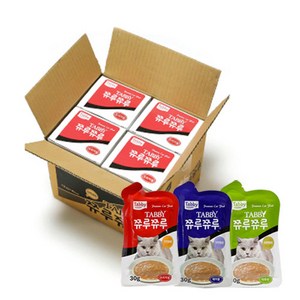 테비 쮸루쮸루 30g 48개 1박스 파우치, 4종콤보(치킨포함)