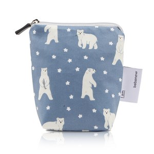 베베뉴 양면방수 어린이집 약 파우치, 그리즐리베어