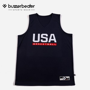[버저비터] 농구 져지 네이비 USA TEXT 나시