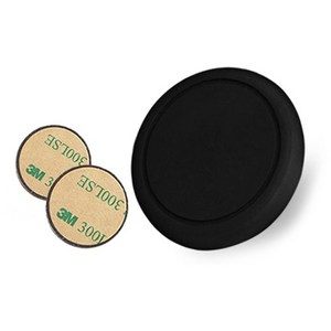 다린 다용도 만능 원형자석 거치대 50MM 블랙 고무 철판 자석홀더, 1개