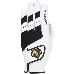 DESCENTE [S8126WGL04] 데상트 배팅장갑 (백+검) 우타 - 왼손착용