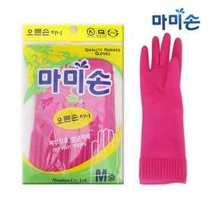 마미손 고무장갑 오른손만 하나, 핑크, 중(M), 1개