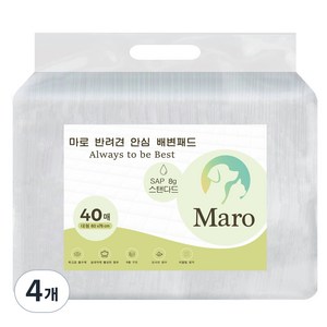 마로 고흡수 냄새잡는 반려견 강아지 배변패드, 4개, 40개입
