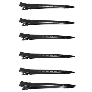 헤어 집게핀 9cm 블랙 6개 상품 이미지