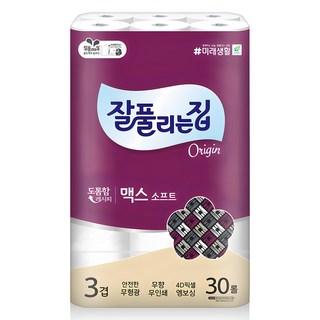 잘풀리는집 맥스소프트 화장지, 30m, 30개입, 1개