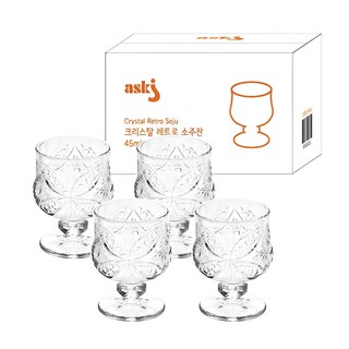 애스크제이 레트로 감성술잔 45ml 4p, 4개