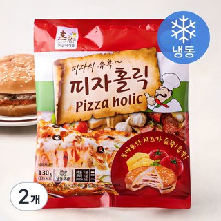피자홀릭 (냉동), 130g, 1개입, 2개 대표 이미지 - 편의점 햄버거 추천