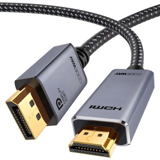 코드웨이 DP to HDMI 케이블, 1개, 1m