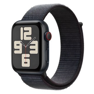 Apple 정품 2024 애플워치 SE 2세대 알루미늄 케이스, 44mm, Cellular, 미드나이트 / 잉크 스포츠 루프, Loop