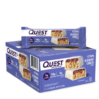 QUEST NUTRITION 高蛋白能量脆棒, Blueberry Cobbler, 1盒