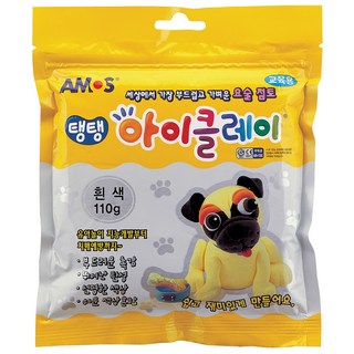 아모스 5000 탱탱아이클레이 파우치 110g, 흰색, 1개