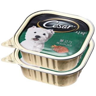시저 1세 이상 강아지 주식캔, 닭, 100g, 2개