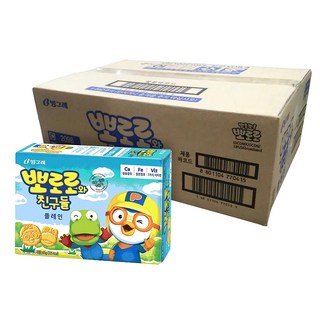 빙그레 뽀로로와 친구들 플레인 크래커, 65g, 20개