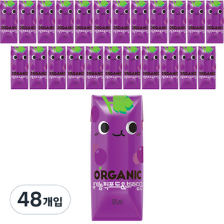 그린애 유기농 포도즙, 90ml, 60개 11 오가닉 적포도 주스, 125ml, 48개