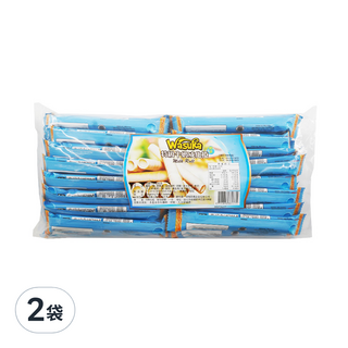 Wasuka 特級牛奶威化捲, 酥脆餅皮 濃郁內餡 50條, 600g, 2袋