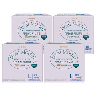 디어스킨 리얼모달 입는 오버나이트, 대형, 8개입, 4개
