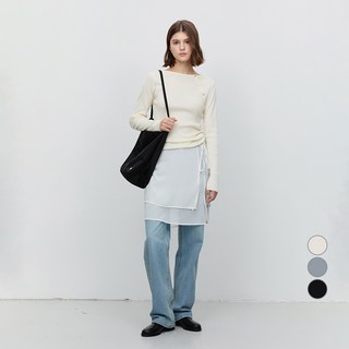 던스트 여성용 버튼 슬릿 니트 탑 UDSW5A206